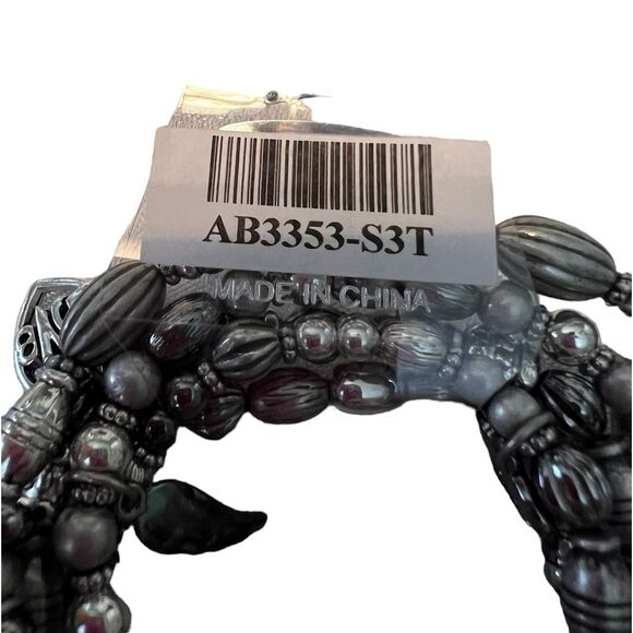 New Icon Collection Love Stretch Bracelets Silver Beads Hearts - Picture 9 of 9